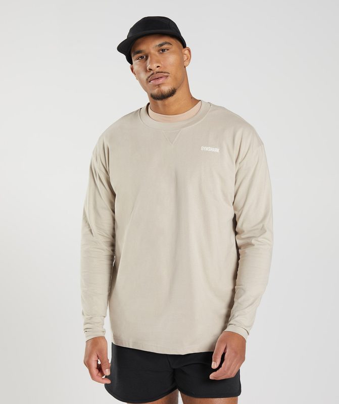 Gymshark Rest Day Sweats Long Sleeve T-Shirt Long Sleeve Top Grijs | 34VFCTGXA