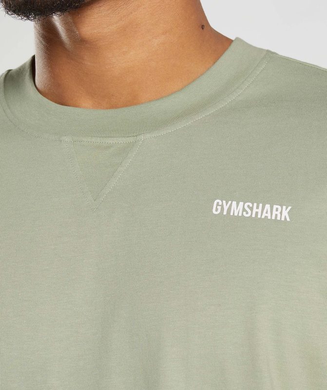 Gymshark Rest Day Sweats T-Shirt T-Shirts Groen | 89JUNXOLH