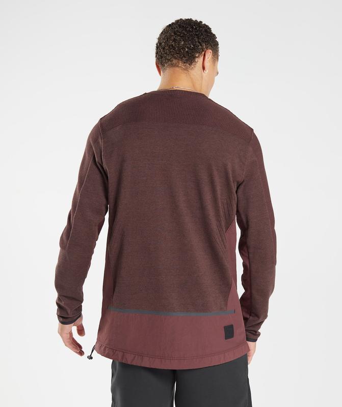 Gymshark Retake Crew Pullovers Bruin | 95LKPJEAB