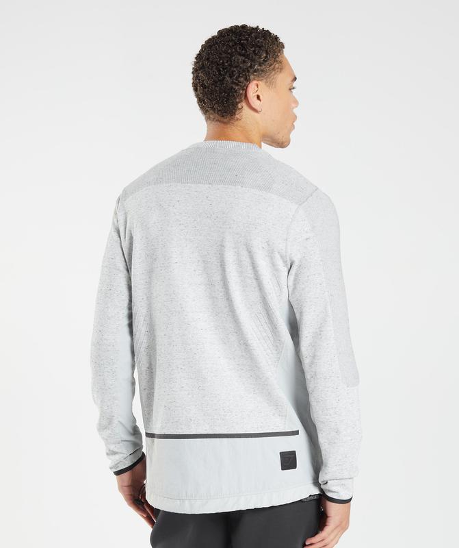 Gymshark Retake Crew Pullovers Lichtgrijs | 59BUKJYAQ