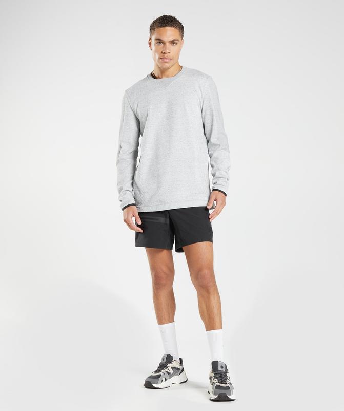 Gymshark Retake Crew Pullovers Lichtgrijs | 59BUKJYAQ