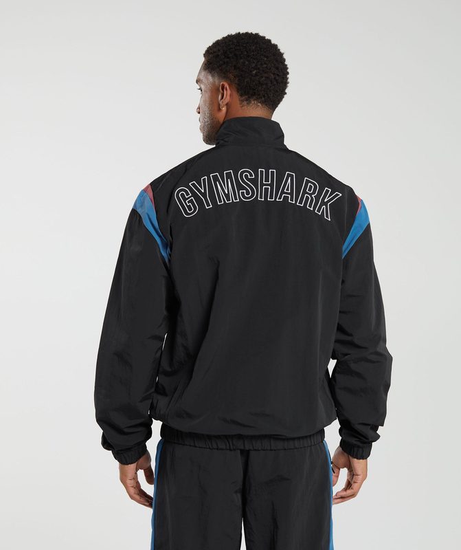 Gymshark Retro Track Jacket Jackets / Outerwear Black/Blue/Purple/Soft Berry | 52DAPKVEN