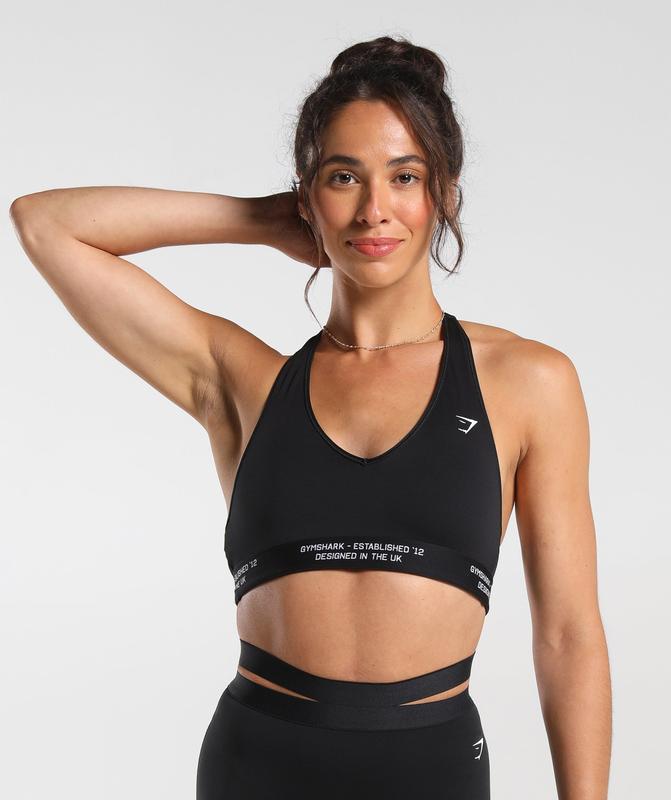 Gymshark Reversible Halterneck Sports Bra Sports Bras Zwart | 41WNAKCBE