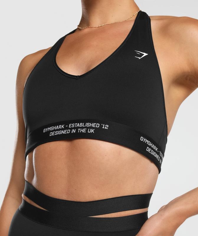 Gymshark Reversible Halterneck Sports Bra Sports Bras Zwart | 41WNAKCBE