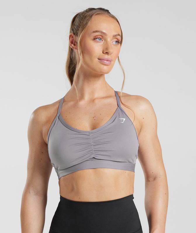 Gymshark Ruched Sports Bra Sports Bras Lavendel | 92FBARVWI