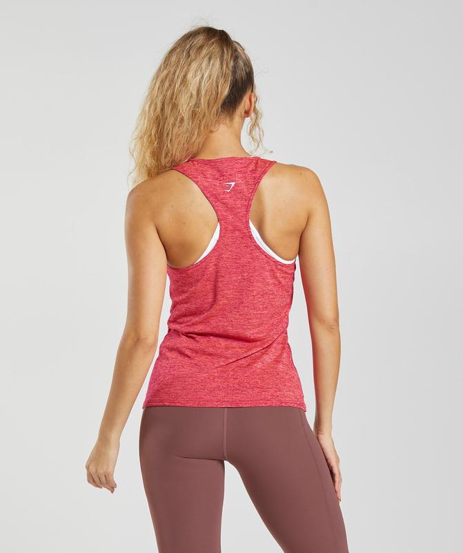 Gymshark Running Tank Sleeveless Top Roze | 06NFHPTWY