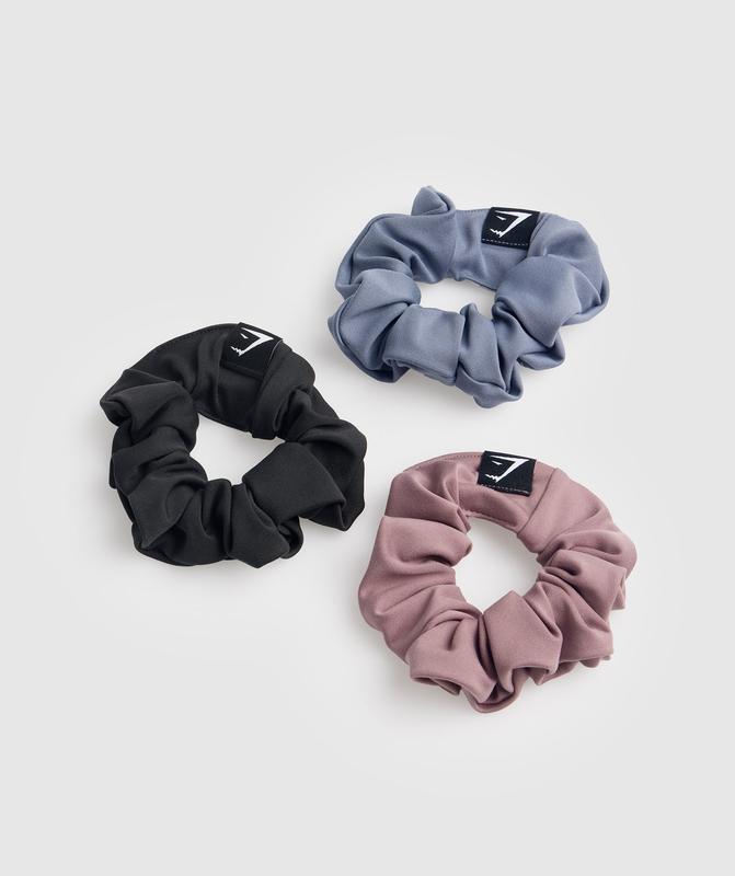 Gymshark Scrunchies 3pk Haaraccessoires Blauw | 70IAQXYLZ