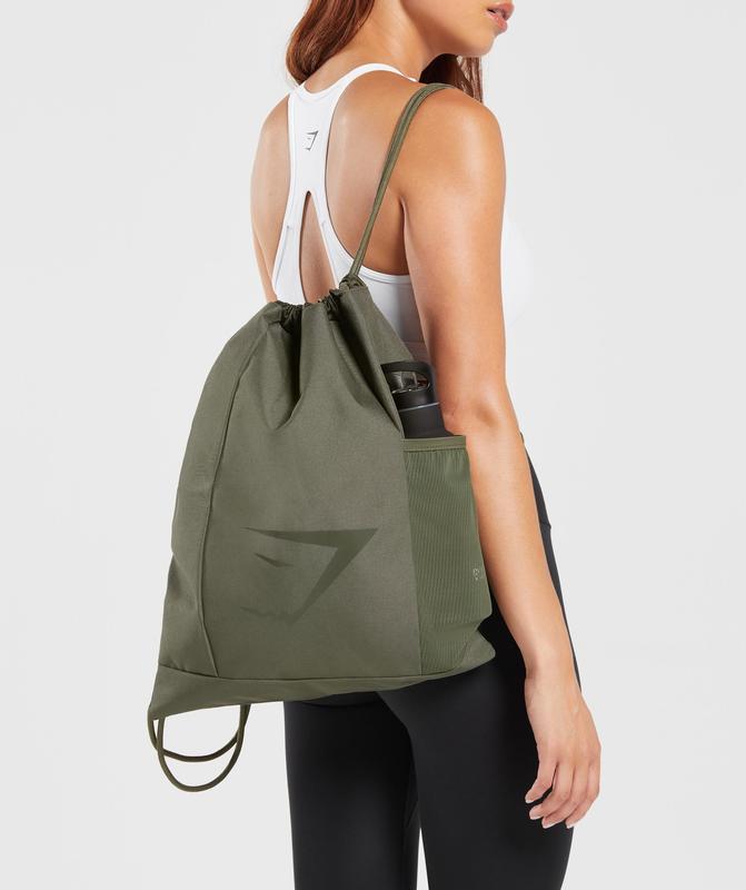 Gymshark Sharkhead Gymsack All Bags Olijfgroen | 41YKRVTQZ