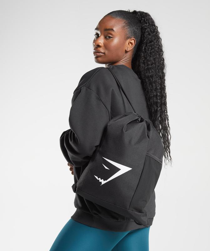 Gymshark Sharkhead Gymsack All Bags Zwart | 91PVKXBFG