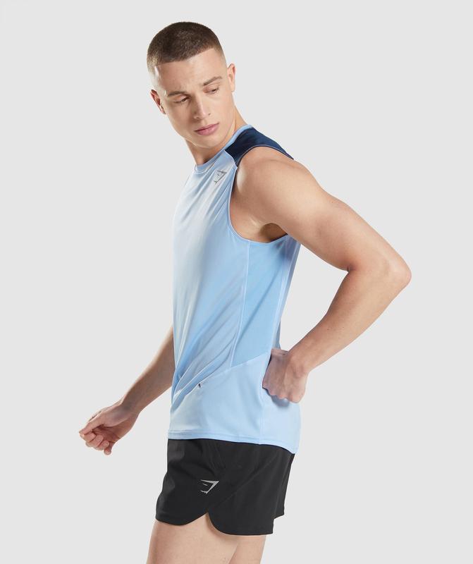 Gymshark Speed Evolve Tank Tanktop Blauw | 97GOXWBRI