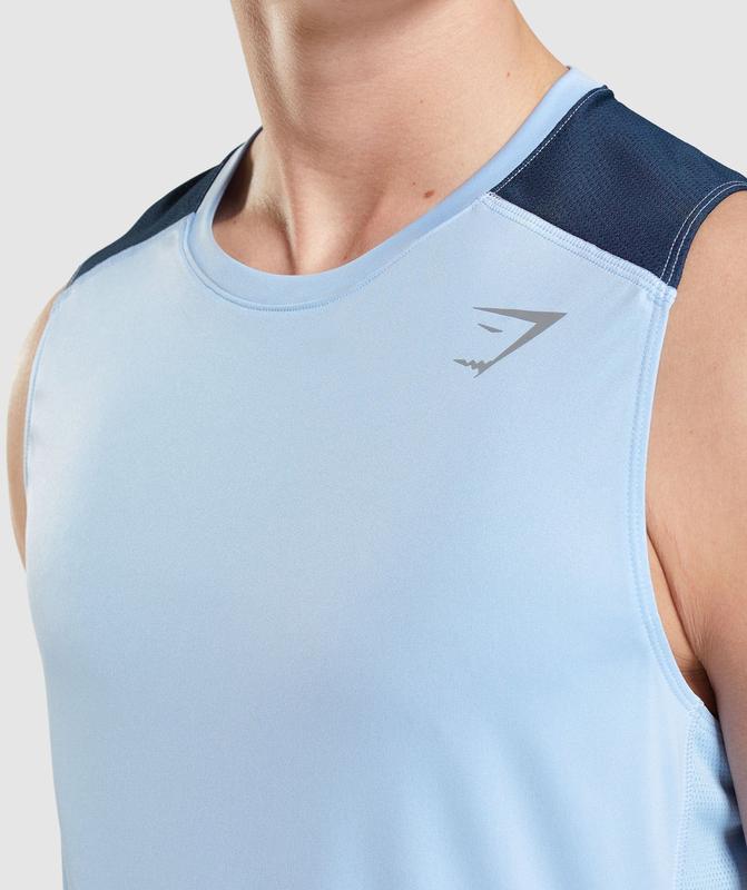 Gymshark Speed Evolve Tank Tanktop Blauw | 97GOXWBRI