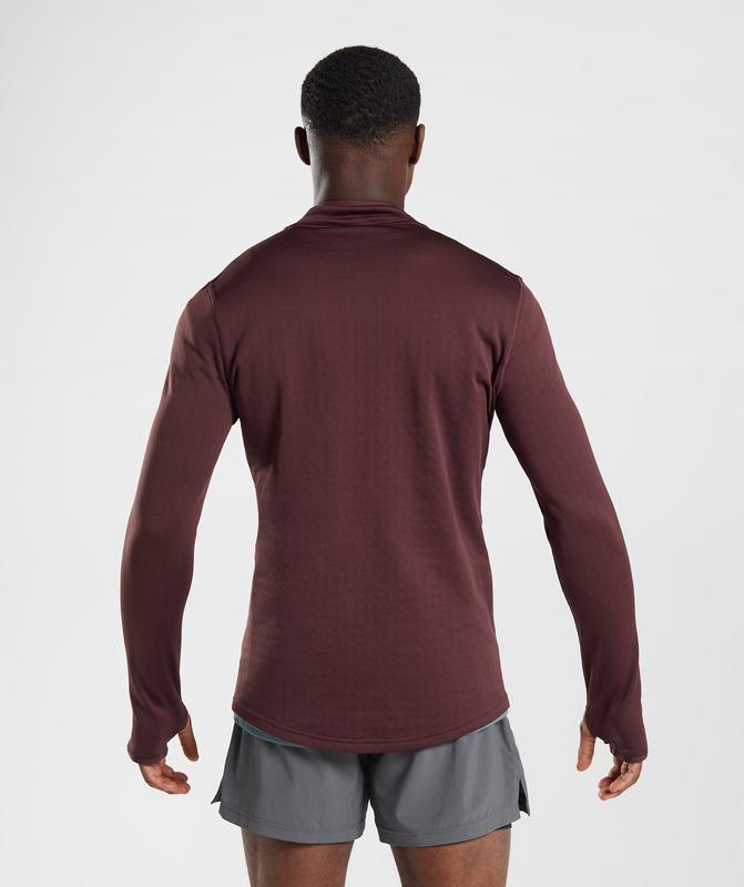 Gymshark Sport 1/4 Zip Pullovers Bordeaux | 45RSUJQMC