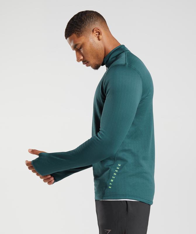 Gymshark Sport 1/4 Zip Pullovers Winter Teal | 01POSQIRF