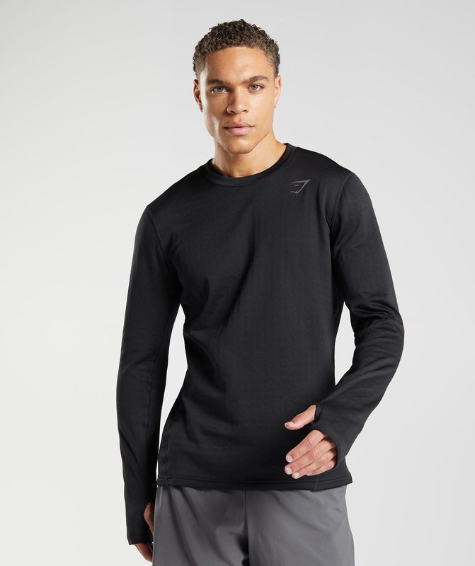 Gymshark Sport Crew Sweatshirt Pullovers Zwart | 69TUHVGWL