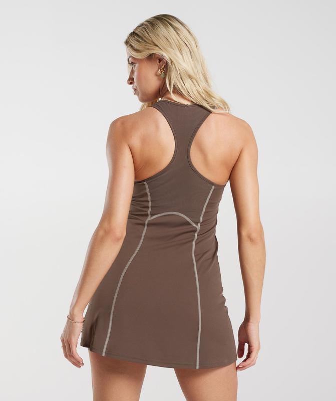 Gymshark Sport Dress Jurk Beige | 98LVUKEAB