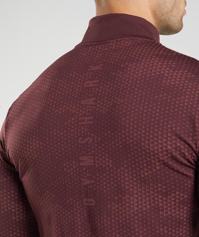 Gymshark Sport Seamless 1/4 Zip Pullovers Rood | 89HQCDPTY