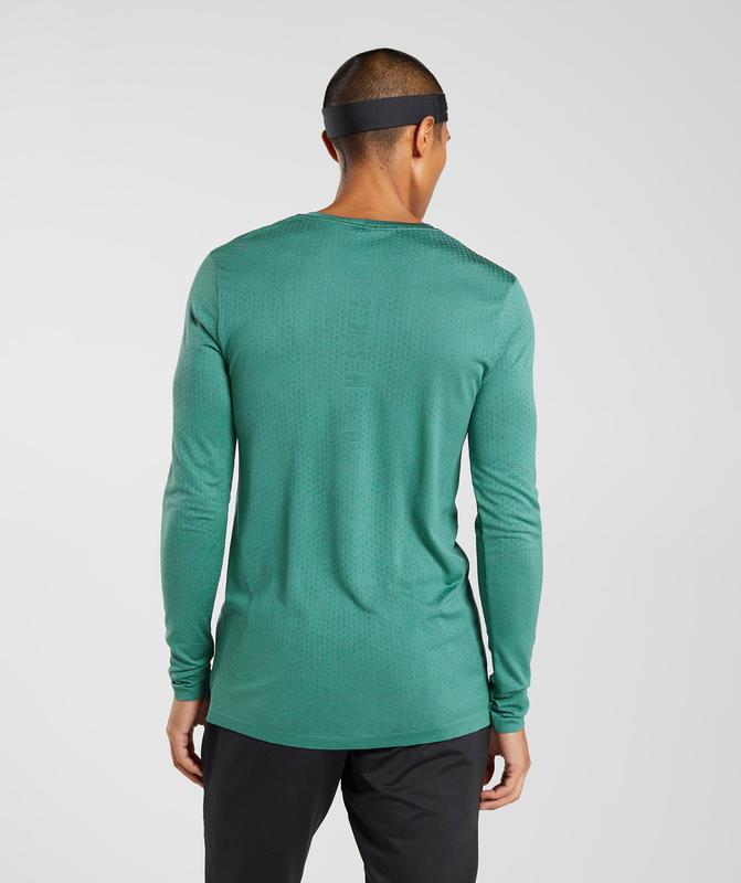 Gymshark Sport Seamless Long Sleeve T-Shirt Long Sleeve Top Groen | 68EYPUKVX