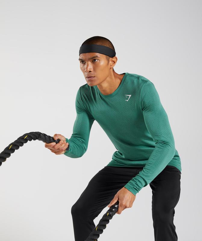 Gymshark Sport Seamless Long Sleeve T-Shirt Long Sleeve Top Groen | 68EYPUKVX