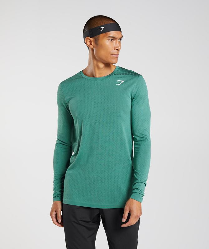 Gymshark Sport Seamless Long Sleeve T-Shirt Long Sleeve Top Groen | 68EYPUKVX