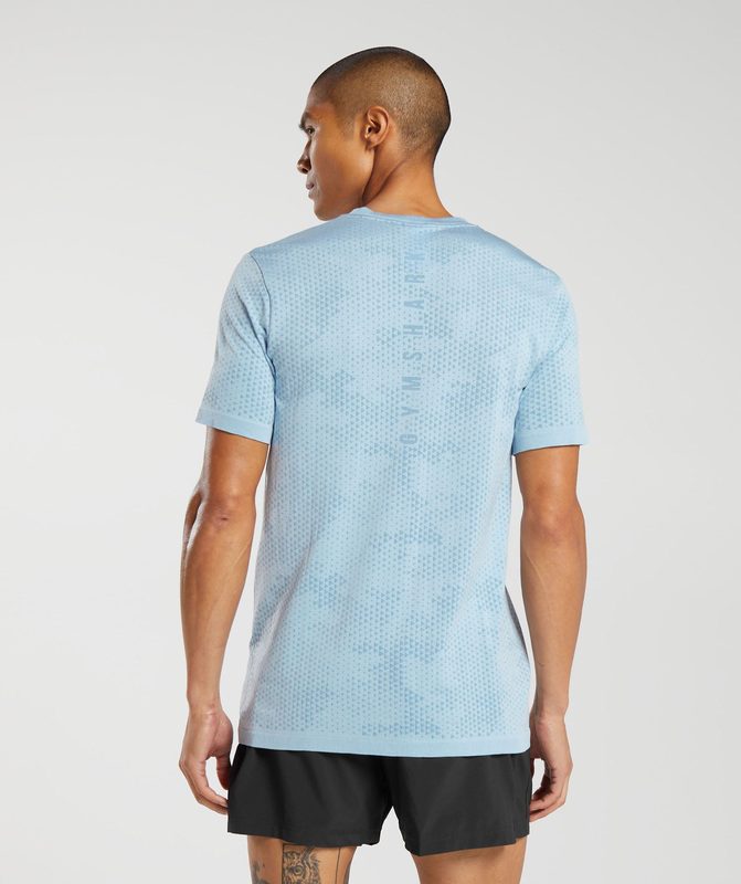 Gymshark Sport Seamless T-Shirt T-Shirts Blauw | 96RSTAUYW