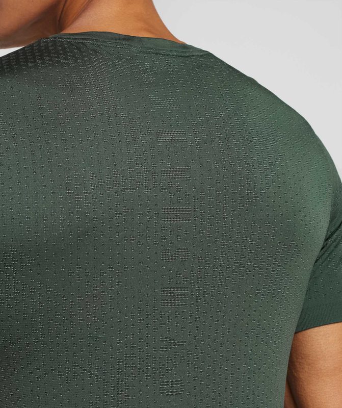 Gymshark Sport Seamless T-Shirt T-Shirts Fog Green/Black | 52UMCNIJT