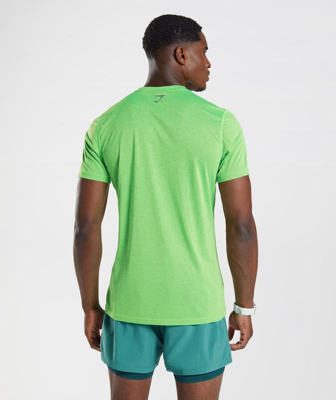 Gymshark Sport T-Shirt T-Shirts Fluo Lime/Black Marl | 32LJMHTZU