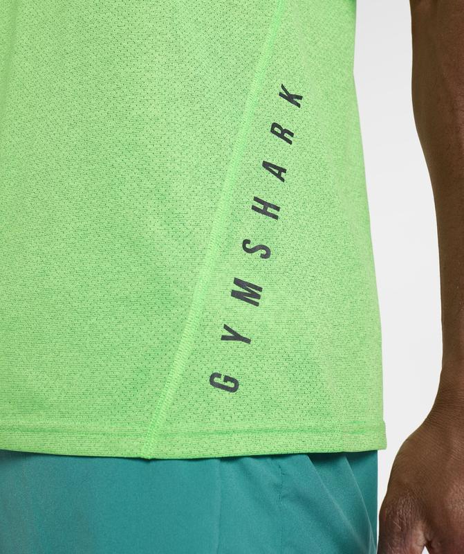 Gymshark Sport T-Shirt T-Shirts Fluo Lime/Black Marl | 32LJMHTZU