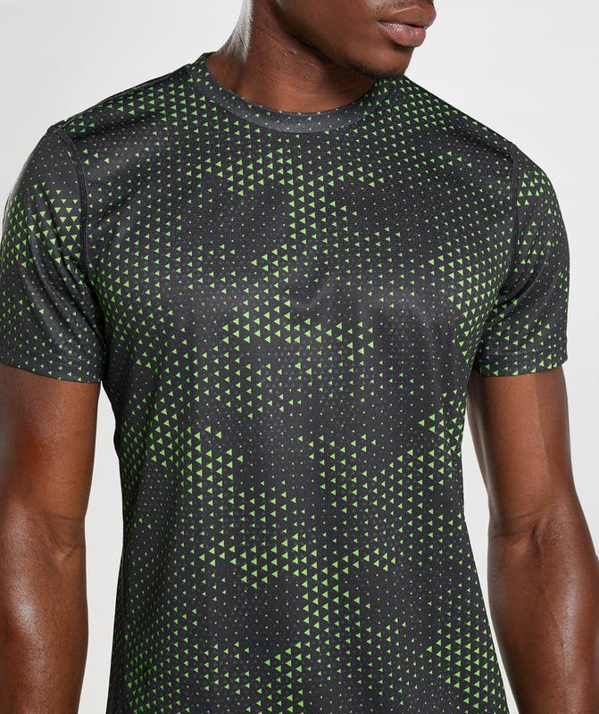 Gymshark Sport T-Shirt T-Shirts Fluo Lime Print | 78FMVWQRL