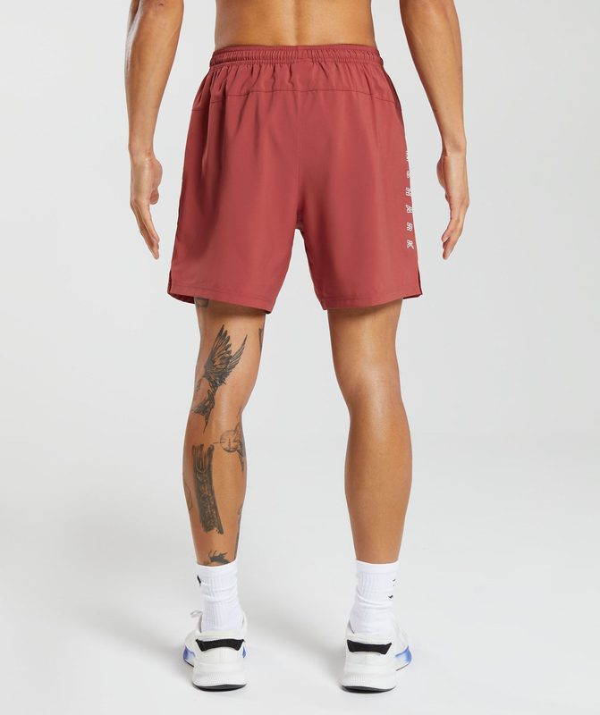 Gymshark Strike Shorts Korte Broek Rood | 78BQOSPCR