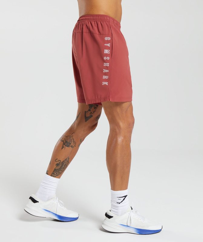 Gymshark Strike Shorts Korte Broek Rood | 78BQOSPCR