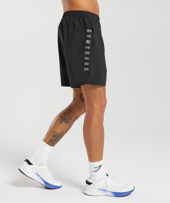 Gymshark Strike Shorts Korte Broek Zwart | 87WSJBOKU