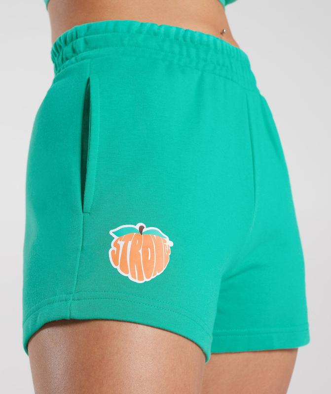 Gymshark Strong Peach Shorts Korte Broek Groen | 06MSIGQAO