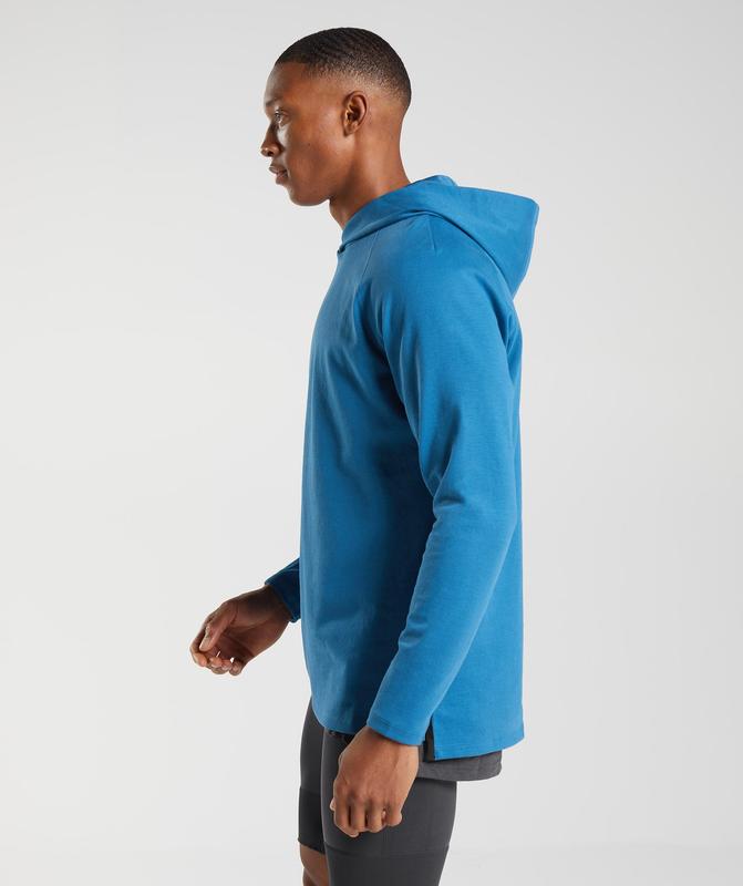 Gymshark Studio Hoodie Hoodies Blauw | 36VOQLZBC