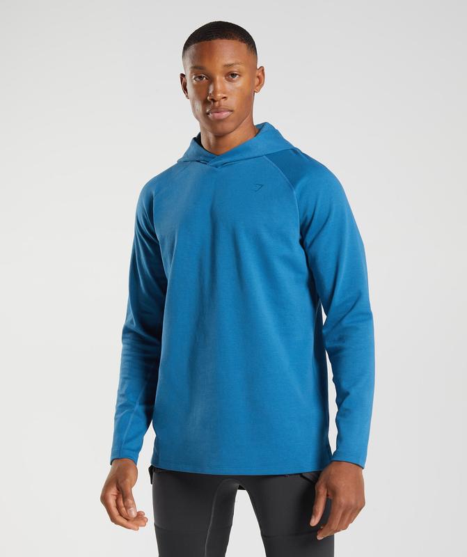 Gymshark Studio Hoodie Hoodies Blauw | 36VOQLZBC