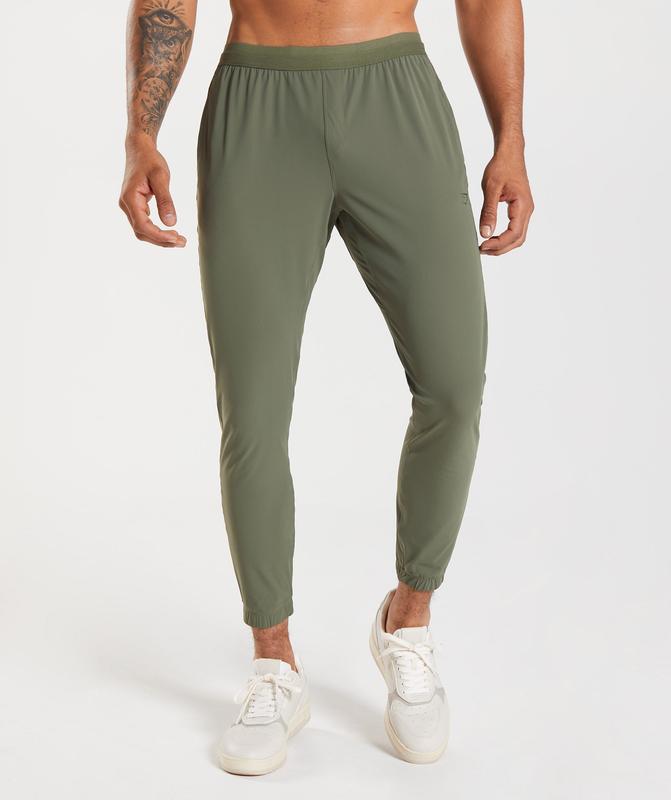 Gymshark Studio Joggers Joggingbroek Olijfgroen | 73ASMBPIH