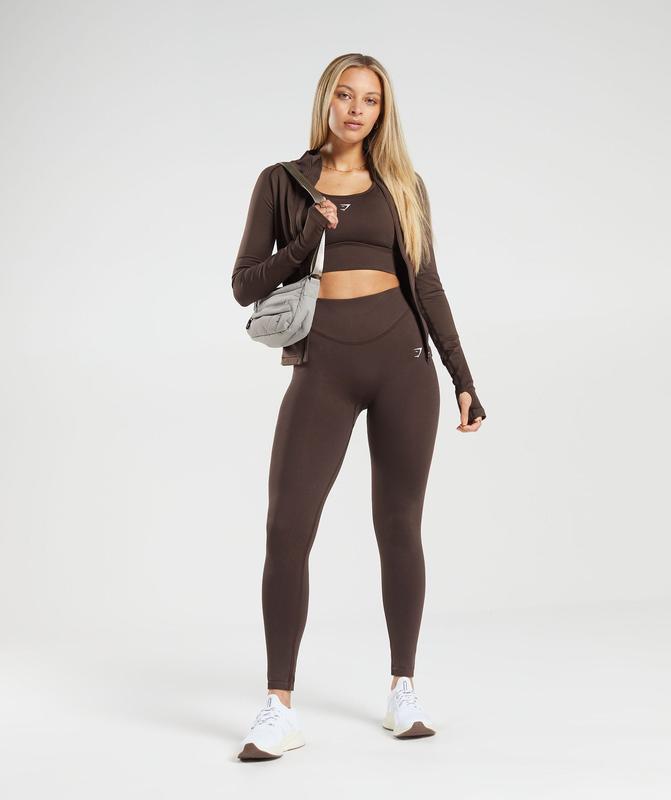 Gymshark Sweat Seamless Leggings Leggings Bruin | 36OYUSCAV