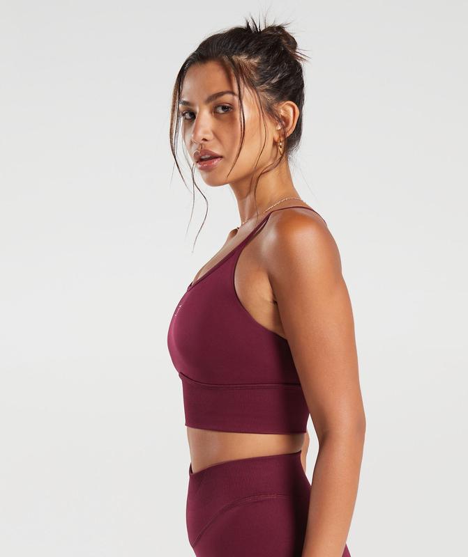 Gymshark Sweat Seamless Longline Sports Bra Sports Bras Roze | 30RFUZBMA