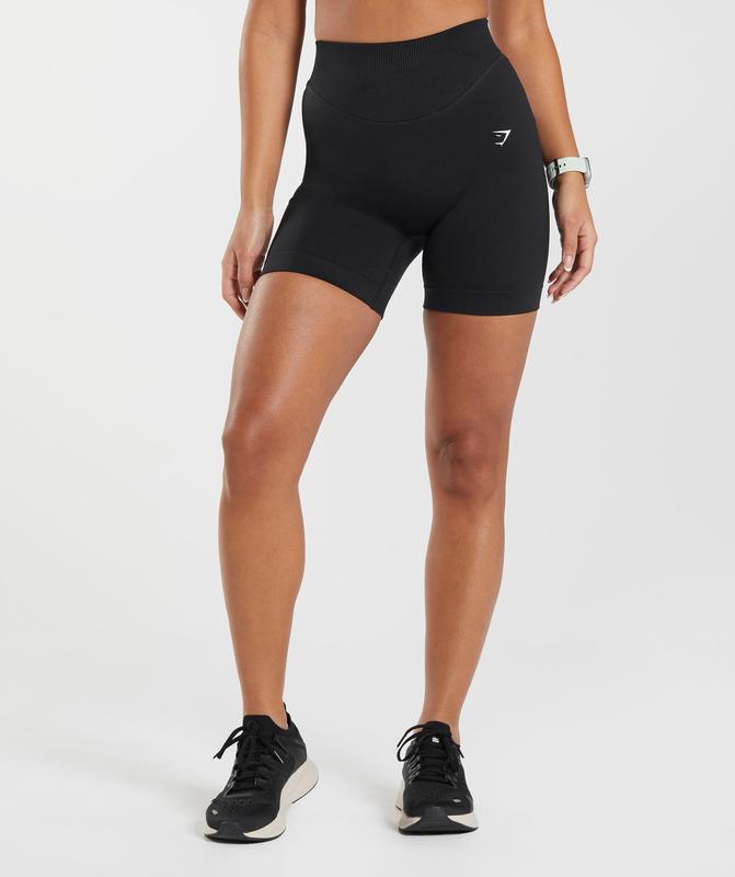 Gymshark Sweat Seamless Shorts Korte Broek Zwart | 13SWCNTZQ