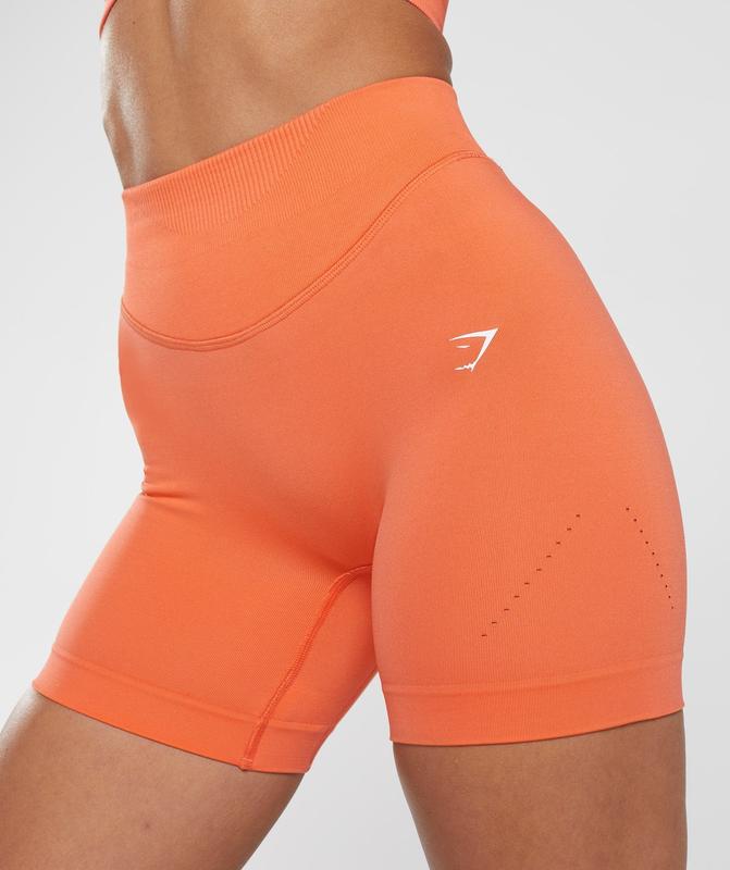 Gymshark Sweat Seamless Shorts Korte Broek Oranje | 17WAOCKDN