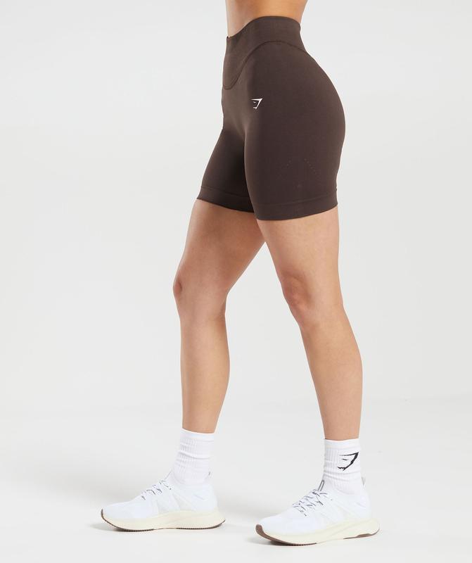 Gymshark Sweat Seamless Shorts Korte Broek Bruin | 76LBIJGHO