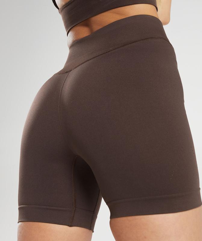 Gymshark Sweat Seamless Shorts Korte Broek Bruin | 76LBIJGHO