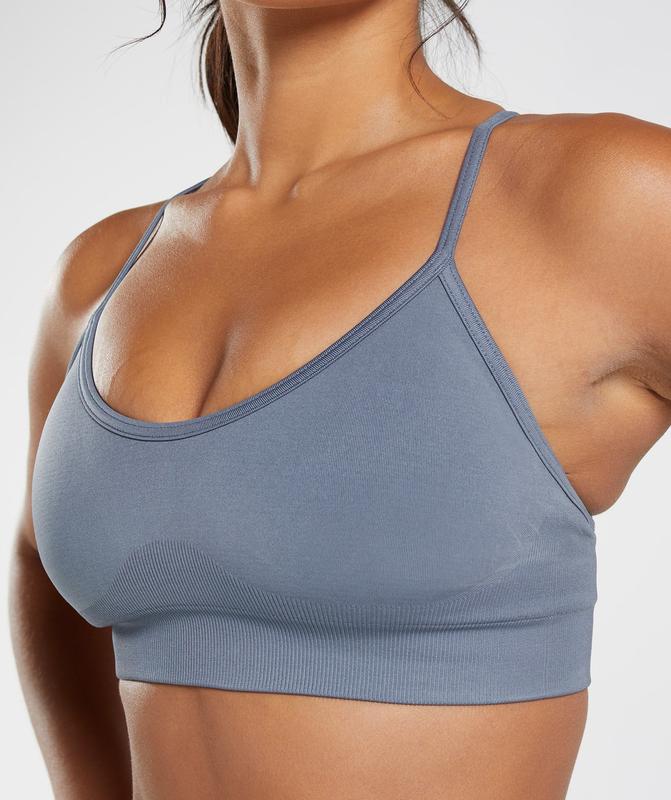 Gymshark Sweat Seamless Sports Bra Sports Bras Blauw | 17UEDGWMQ