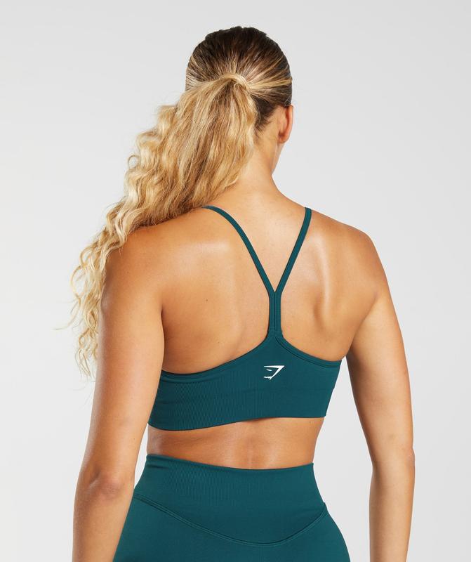 Gymshark Sweat Seamless Sports Bra Sports Bras Winter Teal | 56WIMGDKV