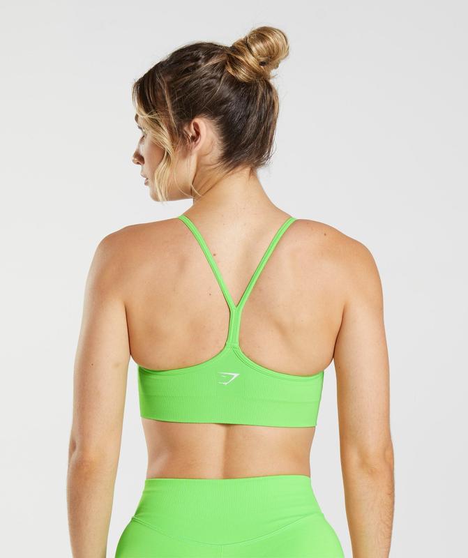 Gymshark Sweat Seamless Sports Bra Sports Bras Fluo Lime | 69ISBCROE