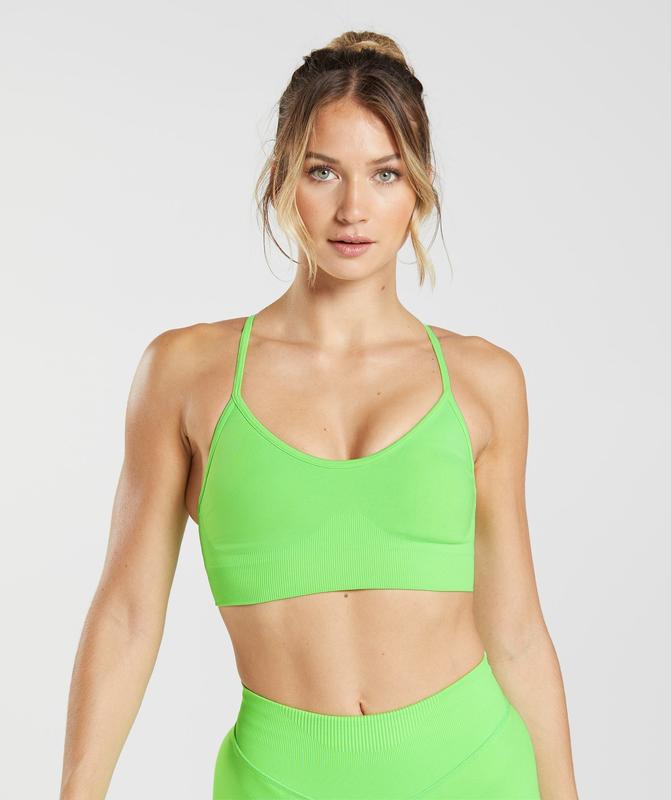 Gymshark Sweat Seamless Sports Bra Sports Bras Fluo Lime | 69ISBCROE