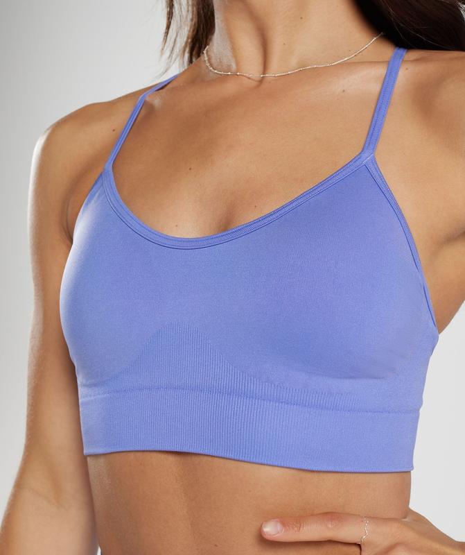 Gymshark Sweat Seamless Sports Bra Sports Bras Blauw | 02UMWHDYR