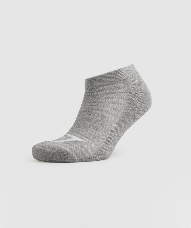 Gymshark Trainer Socks 3pk Sokken Grijs | 89HBTGYEI