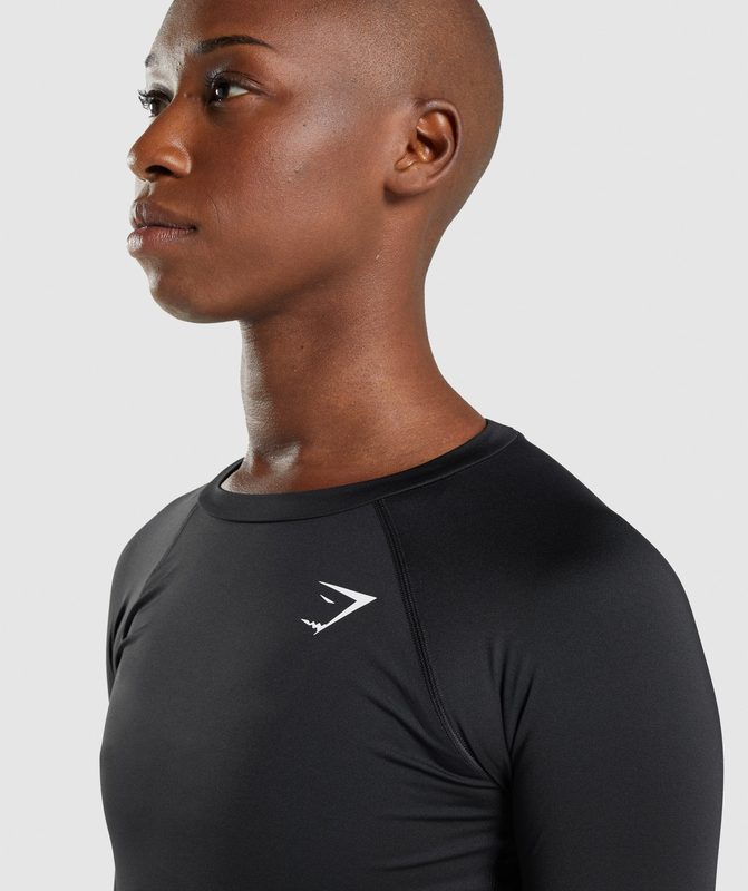 Gymshark Training Baselayer Long Sleeve Top Long Sleeve Top Zwart | 27EJLHIZV