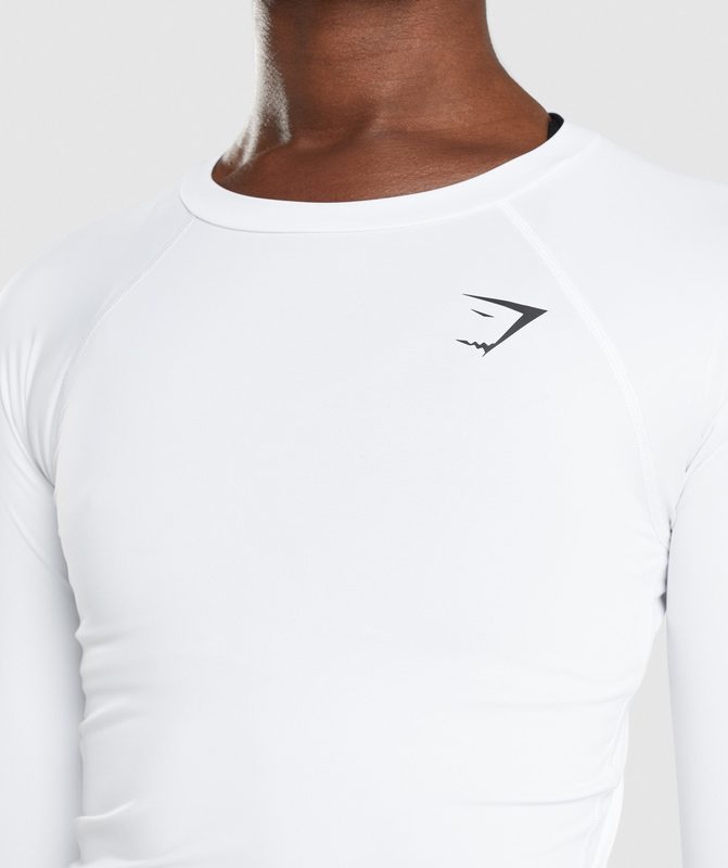 Gymshark Training Baselayer Long Sleeve Top Long Sleeve Top Wit | 19CMRZNWF