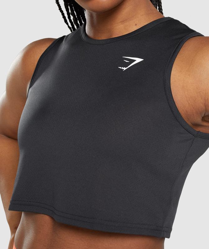 Gymshark Training Crop Tank Crop Tops Zwart | 98XTRSFYU